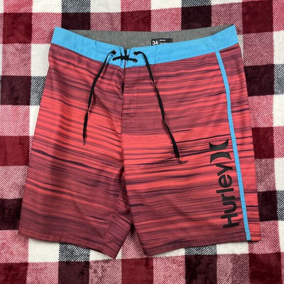 Hurley Phantom Bermuda Men's 34 Boardshorts Spandex Swimwear Surf Beach Shorts - Picture 1 of 10